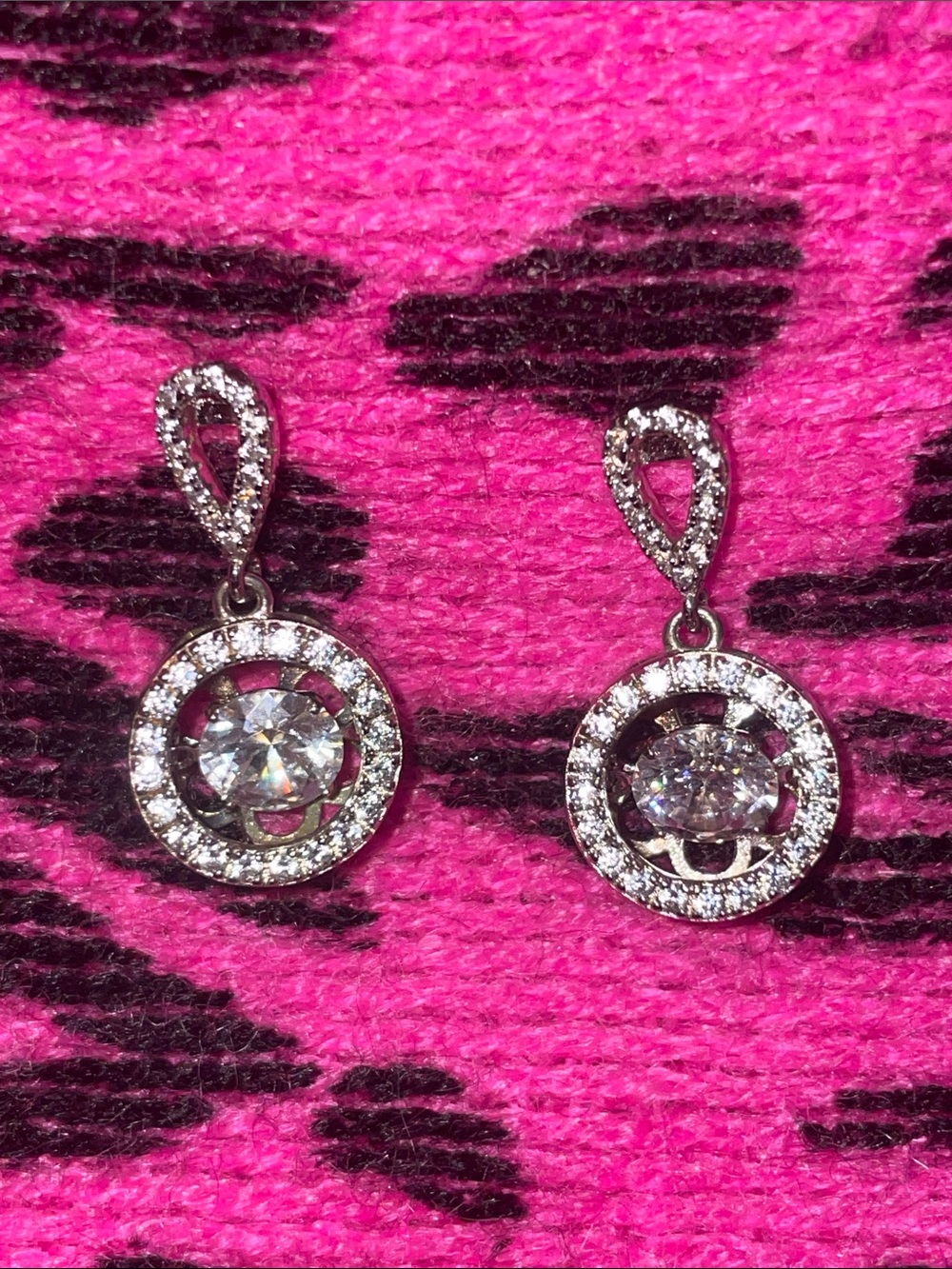 Crystal circle earrings